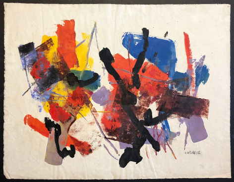 Full sheet of untitled 062 mixed media painting by John Von Wicht.