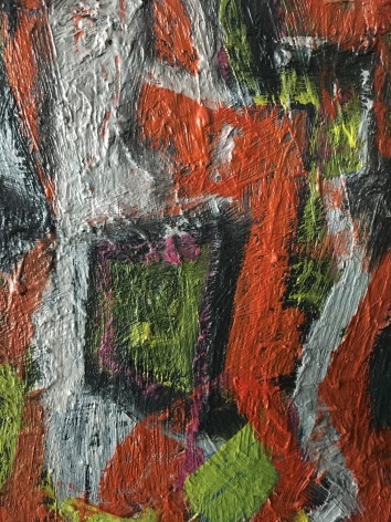 Detail of oil painting &quot;#2 (5)&quot; by Max Schnitzler.