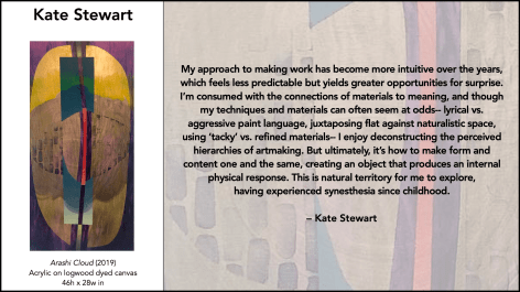 Image of artist statement by Kate Stewart for the exhibition &quot;Object Matter&quot; at Caldwell Gallery Hudson.