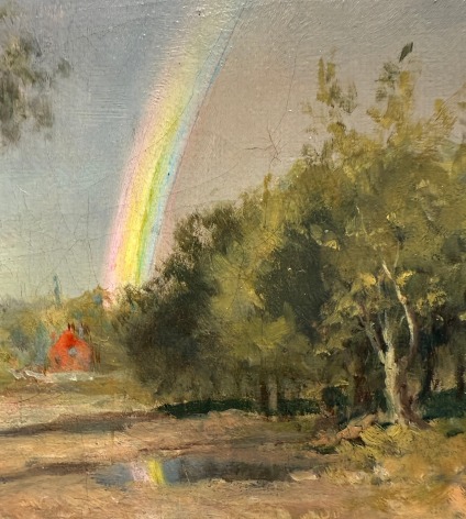 Close up of Rainbow on "Rainbow" painting by Seymour Joseph Guy.