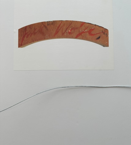 Image of verso signature on untitled abstraction by Jack Wolfe.