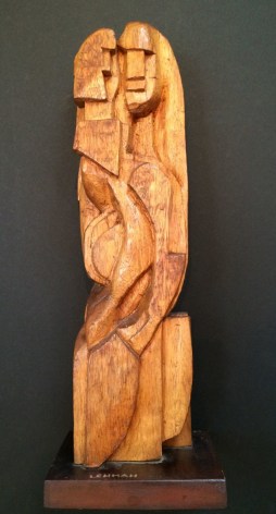 Wood sculpture entitled &quot;Ancienne Noblesse&quot; by Irving Lehman.