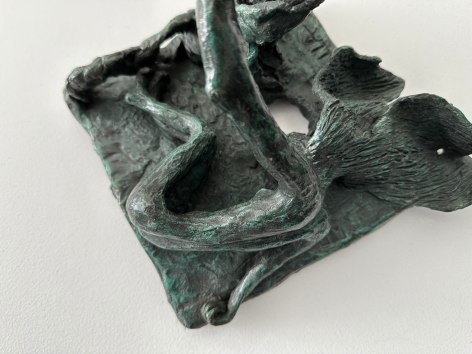 Image of detail of Woman Lying Down &amp; Growing with Tree bronze sculpture by Yulla Lipchitz.
