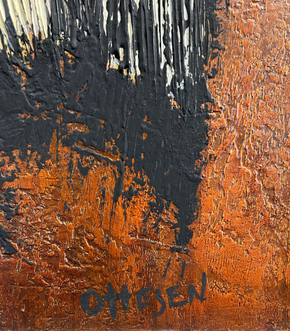 Signature on untitled abstract painting 010 by Frederik Ottesen.