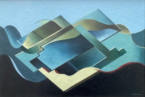 Untitled Abstraction painting by Frederick Kann 1931.
