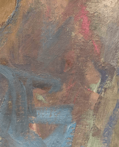 Close-up detail of Bells of San Miguel de Allende painting by Hans Burkhardt.