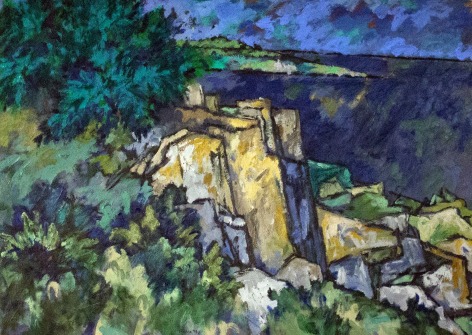 Image of oil painting of Bunker Head on Cranberry Island by Easton Pribble.