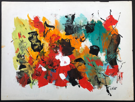 Image of full sheet of untitled #052 abstract painting by John Von Wicht.