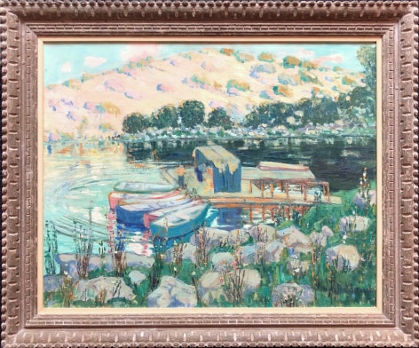 Frame view of &quot;Southern California Foothills&quot; painting by Anni Baldaugh.