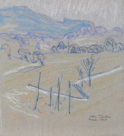 Image of 1918 pastel &quot;Hillside&quot; by Allen Tucker.