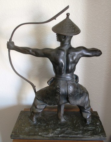 Image of verso view of &quot;Mongolian Dancer&quot; sculpture by Malvina Hoffman.