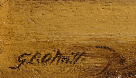 Signature on &quot;Hide and Seek&quot; by George o'Neill.