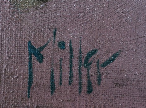 Signature on Mother and Child by Richard E. Miller.