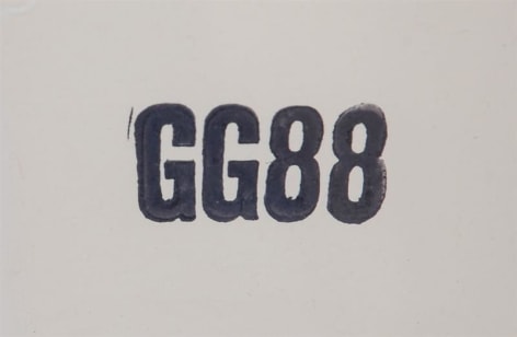 Image of signature stamp on &quot;O.P.88&quot; painting by Glen Goldberg.