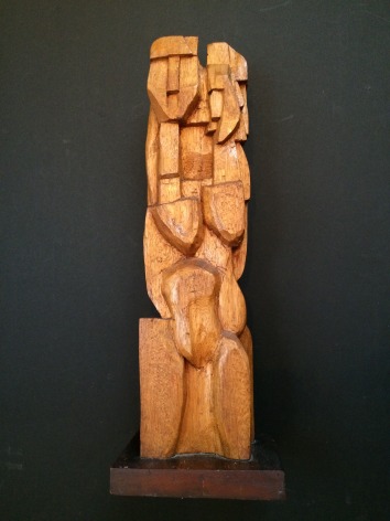 Image of wood carved statue by Irving Lehman entitled &quot;Ancienne Noblesse&quot;.