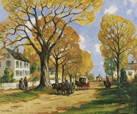 Guy C. Wiggins sold archive painting &quot;Reflections of Old Lyme&quot;.