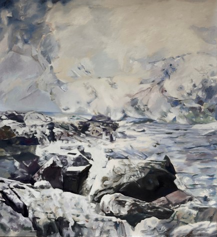 Image of 1963 Wind, Ocean, Sun oil painting by Balcomb Greene.