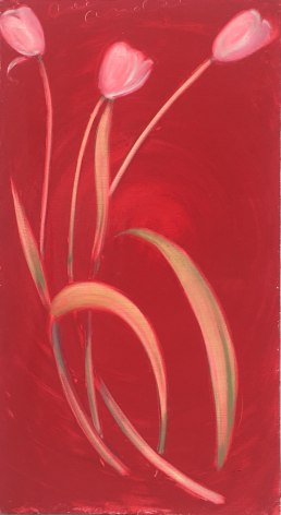 BRINTZ GALLERY, JOE ANDOE, Untitled, 2017, Oil on canvas, 40 by 22 inches, Tulips, Garden Party, Unique Art