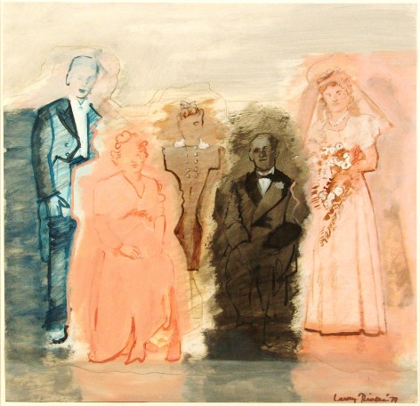 Larry Rivers, Wedding Photo (Color Coded), 1979, Acrylic on paper mounted on canvas