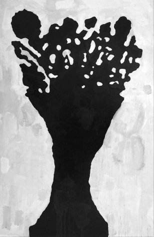 BRINTZ GALLERY_DONALD BAECHLER_Black Flowers_2018_72x48 inches_Unique Art