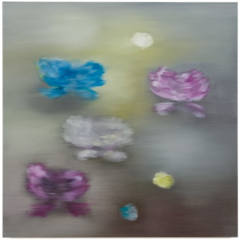 BRINTZ GALLERY, ROSS BLECKNER, Untitled, 2018, Oil on canvas, 48 by 48 inches, Flora, Unique Art