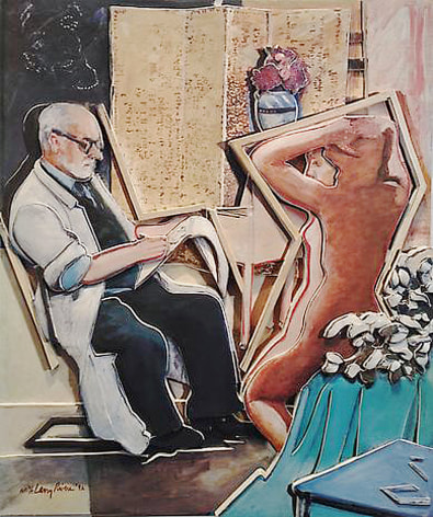 Larry Rivers, Matisse Opera-Acrylic and photo litho on canvas, cast resin fiber, wood-47x38.5x4