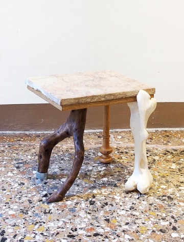Ordinary Valor While Confronting Daily Life, 2021, wood, bone, steel, stone