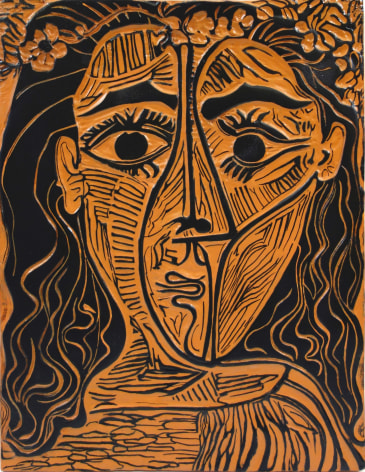 Pablo Picasso, Tete de femme a la couronne de fleurs, Woman&rsquo;s Head with Crown of Flowers, 1964, A.R. 522