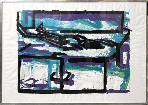 Frank Auerbach, Reclining Figure 1, 1966