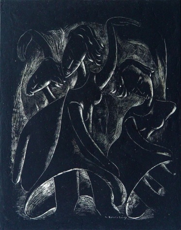 Angel Botello, Untitled (Dancing Figures), circa 1950