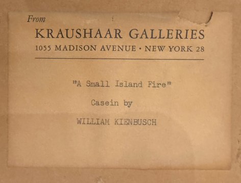 William Kienbusch, A Small Island Fire, 1962