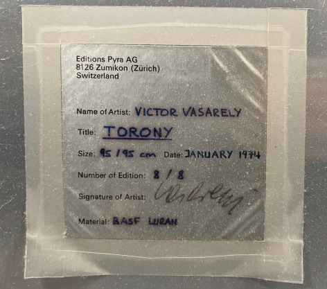 Victor Vasarely, Torony, 1974