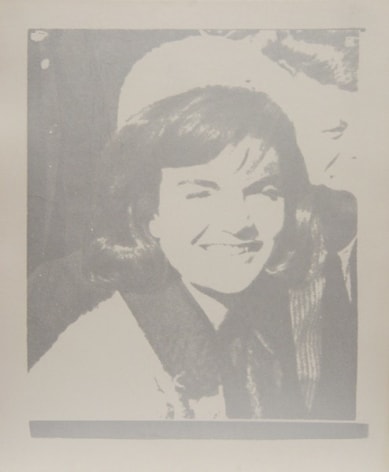 Andy Warhol, 1928 - 1987, Jacqueline Kennedy (Jackie I), 1966, Screenprint in Silver on Paper, H 24&quot; x W 20&quot;, Stamped Verso - &quot;Andy Warhol&quot;