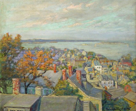 Orlando Rouland Looking Over Old Marblehead circa 1928