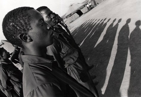 South Africa&rsquo;s New Army: For the first time, blacks are now equals to white soldiers in the South African Defense Forces. This was a military training site in Central South Africa, 1994.