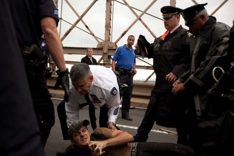 New York Police Department Senior Officers Helped to Make Arrests: More than 700 Occupy Wall Street demonstrators were arrested when they defied an order not to march in the roadways of the Brooklyn Bridge, 2011.
