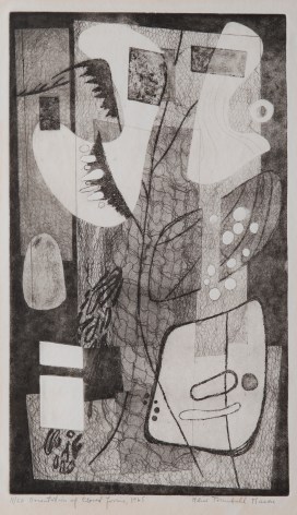 Orientation of Closed Forms, 1945, softground etching and aquatint on paper, 15.75 x 9.75 in., Edition 11/20, editioned, titled, and dated l.l., signed l.r.