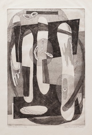 Double Idiom, 1946, softground etching and aquatint on paper, 14 x 9 in. (image size),&nbsp;19 x 14 1/8 in. (sheet size),&nbsp;Edition 3/25, editioned, titled and dated l.l., signed l.r.