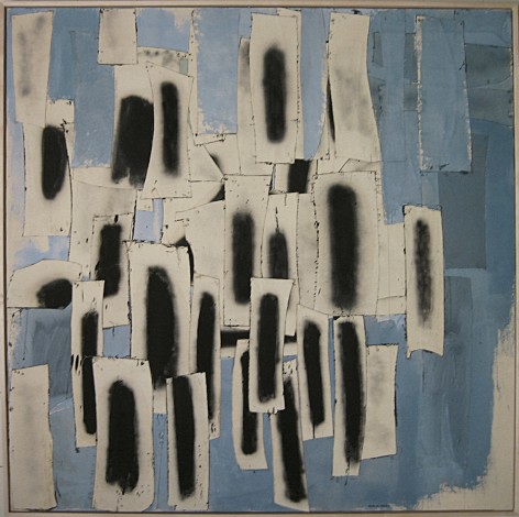 Conrad Marca-Relli, &quot;February 22,&quot; 1960, oil and canvas collage on canvas, 71 1/4 x 71 1/4 in.