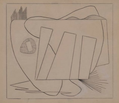 Alice Trumbull Mason, &quot;Drawing for &quot;Untitled Painting,&quot; 1940, graphite on paper, 11 7/8 x 17 15/16