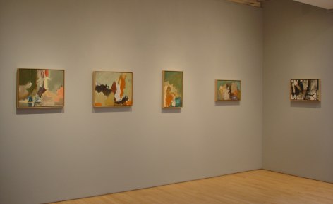 From Right to Left:, Untitled, 1955, Oil on paper mounted on panel, 13 x 21 &frac14; in.