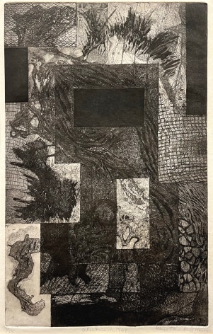 Ghost Mark,1949, softground etching and aquatint on paper, 15 x 9 in., Edition 1/25, editioned l.l., titled and dated l.c., signed l.r.