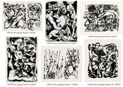 Portfolio of Six Screenprints, printed in 1964 by Bernard Steffen under the supervision of Sanford McCoy.  Authorized by Lee Krasner-Pollock. Various composition dimensions, sheet size 29 x 23 in.