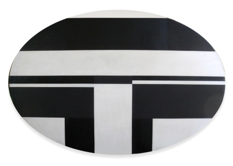 Ilya Bolotowsky, &quot;Black and White Elipse,&quot; 1963, oil on canvas, 30 x 47 in.