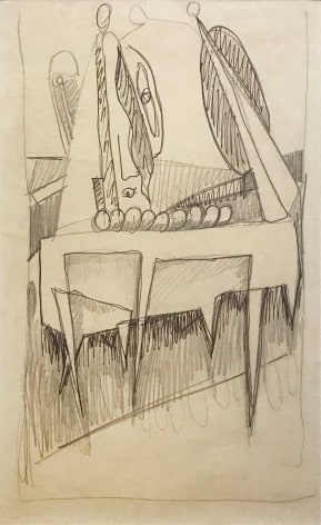 Mark Rothko Untitled (recto-verso-sketch), 1942/43, ink and pencil on paper, 12 x 9 in.
