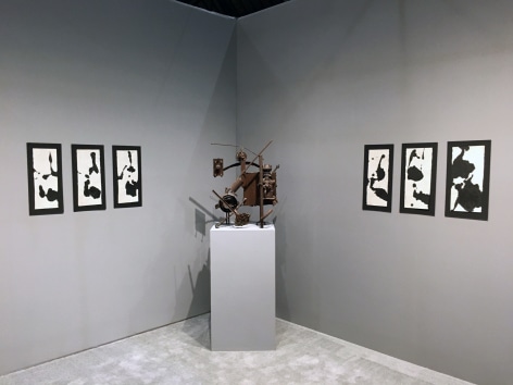 From Left #16, November, 1960, Sumi ink on Japanese paper, 18 x 6 3/4 in.
