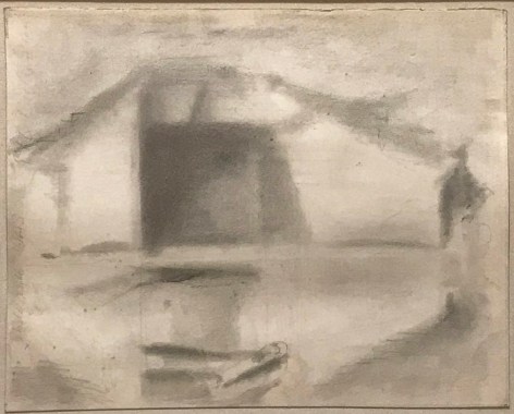 Edwin Dickinson Culvert, Shelldrake,&nbsp;1943, pencil on paper, 7 1/2 x 9 1/2 in.
