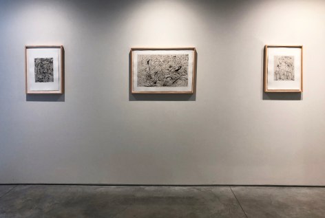 From Right to Left:, Untitled, CR1075 (P15) c. 1944 (1967) , Engraving and drypoint on white Italia paper, ed. 13/50, 11 5/8 x 8 7/8 in.