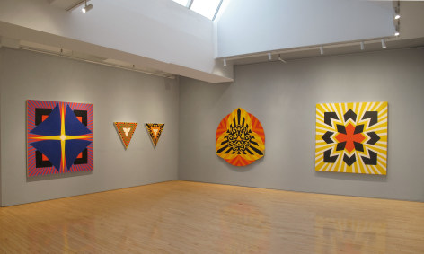 From Right to Left:, Suspensus, 2010, Oil on Baltic birch plywood, 60 x 60 in.