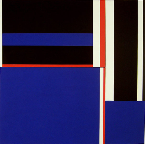 Blue Squares with Red, Black &amp;amp; White, 1980